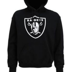 Raiders Black Pullover Hoodie Sweatshirt New